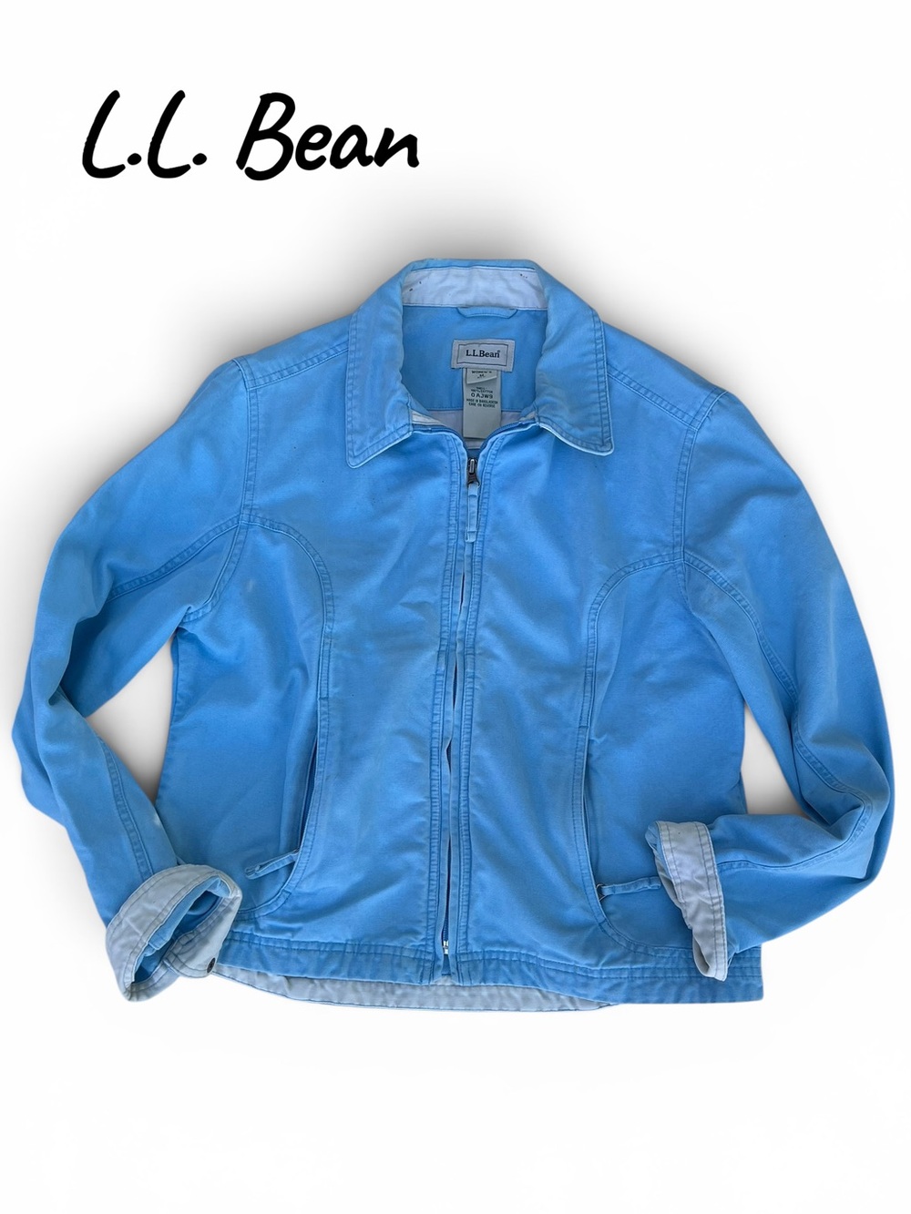 L.L. Bean Women’s Size Medium Sky Blue Zip-Up Jacket